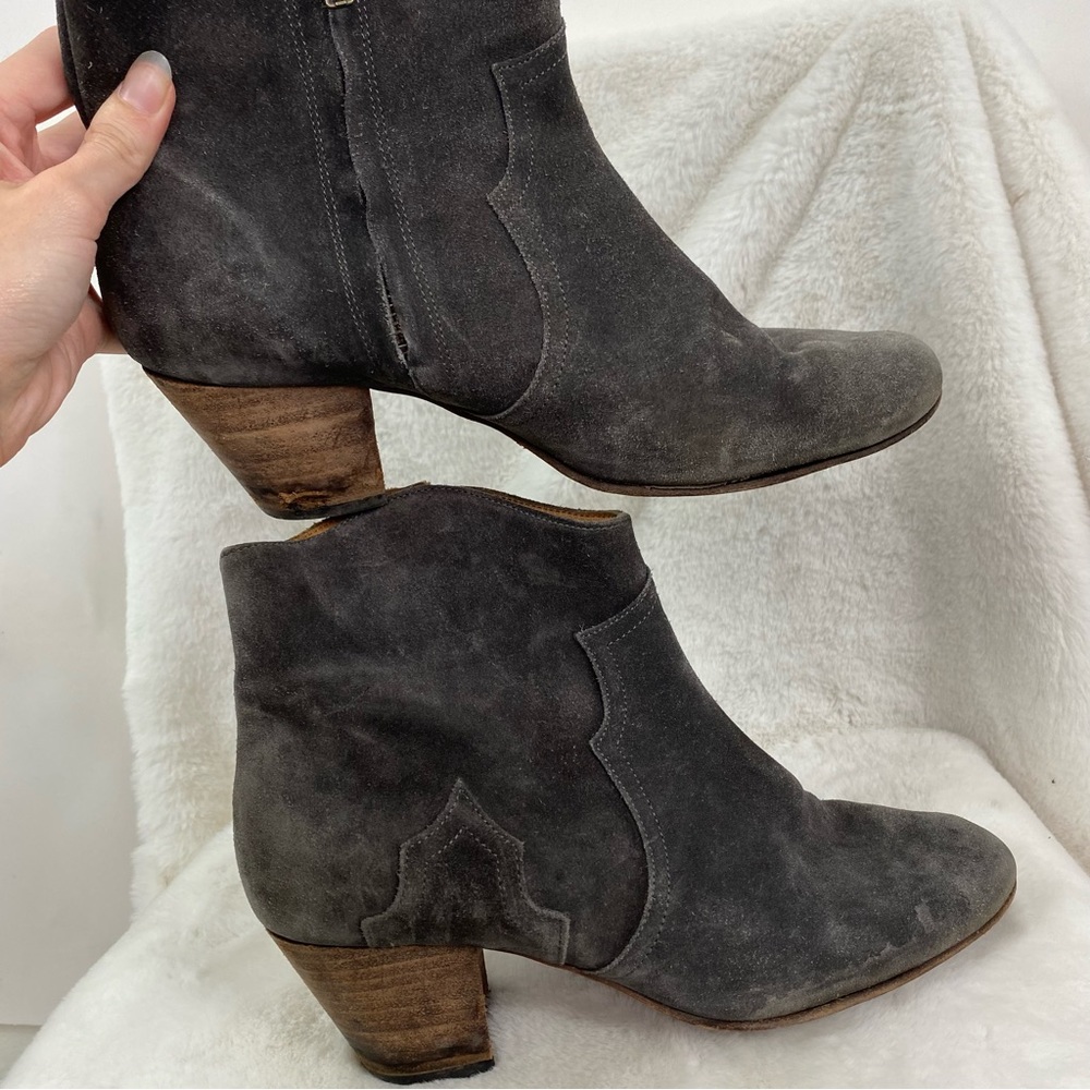 Isabel Marant RARE faded black legendary suede ankle boots Etoile Dicker Suede - Picture 7 of 14